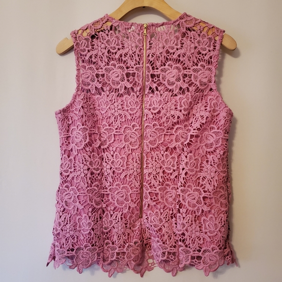 Nanette Lepore Pink Lace Summer Top - Picture 4 of 15